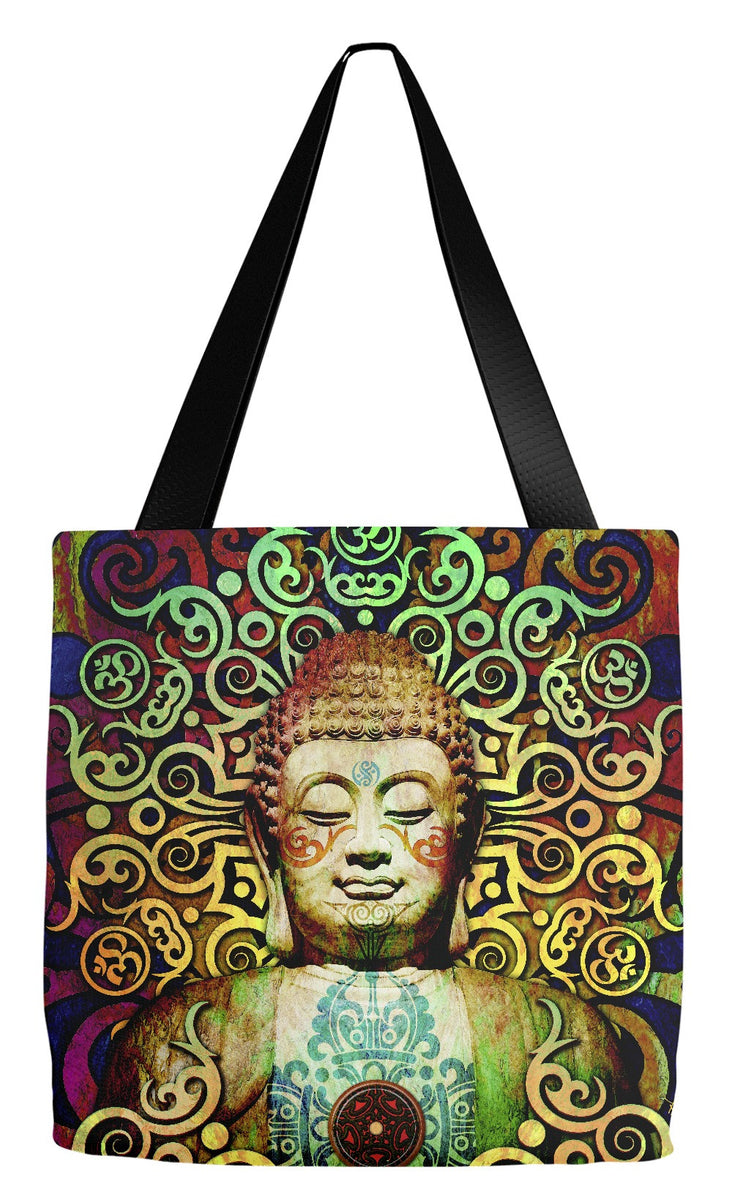 Tribal Buddha Om Tote Bag - Tribal Transcendence – Fusion Idol Arts