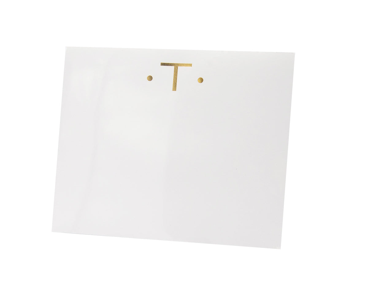 Large Initial Notepad, Gold Foil