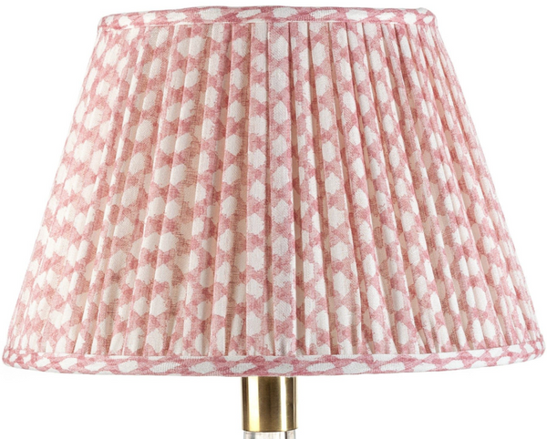 pink pleated lamp shade