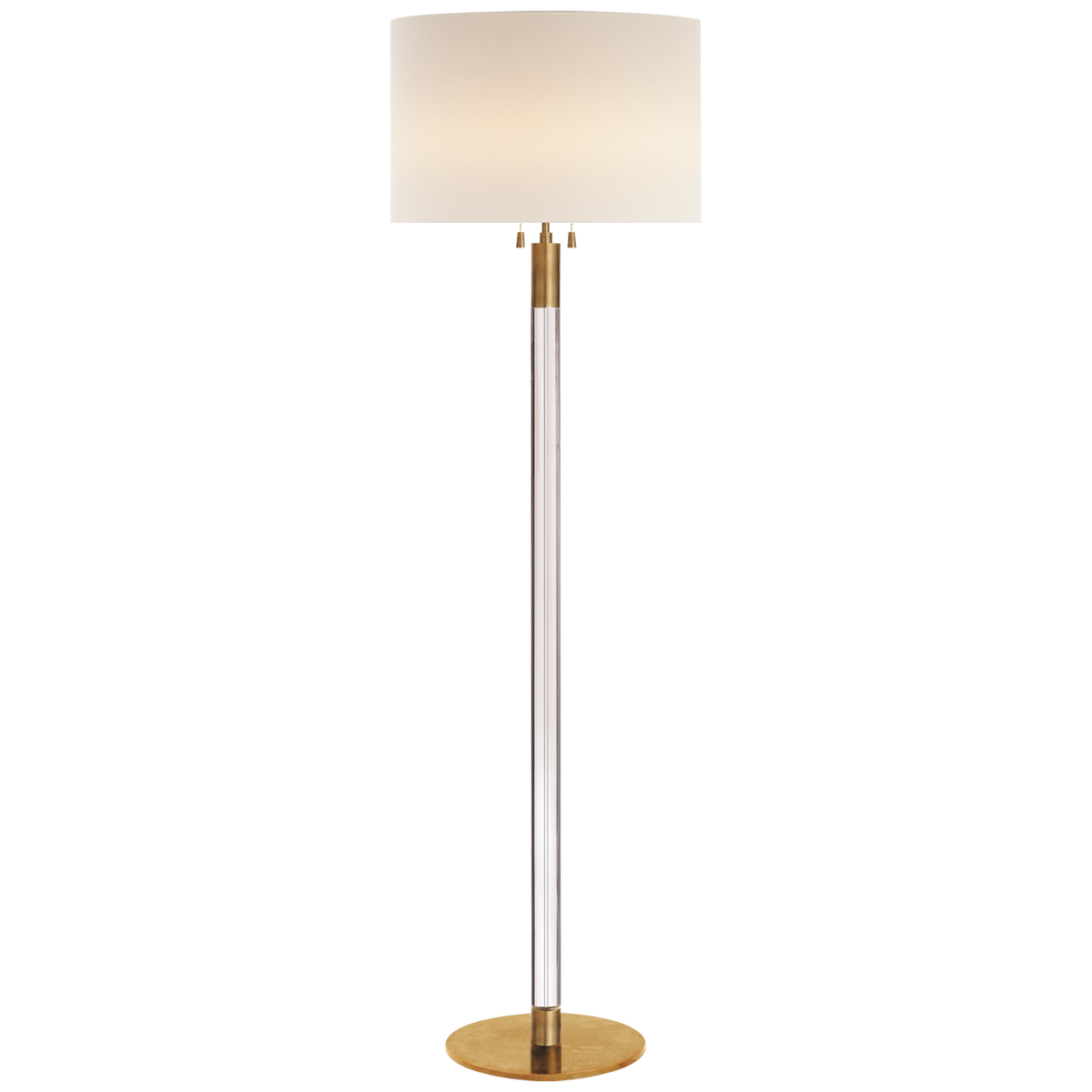 brass and crystal floor lamp