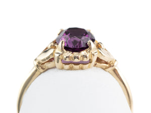The Abigail Purple Sapphire Ring in 14K Yellow Gold