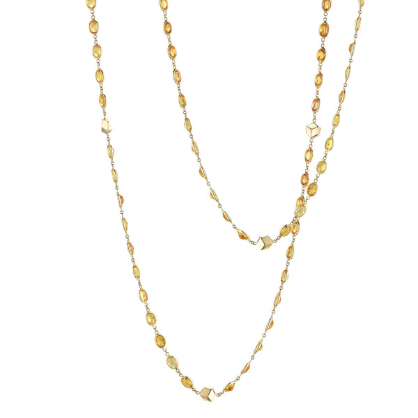 Buy 18kt Orange Sapphire Ombre Sautoir Necklace | Paolo Costagli