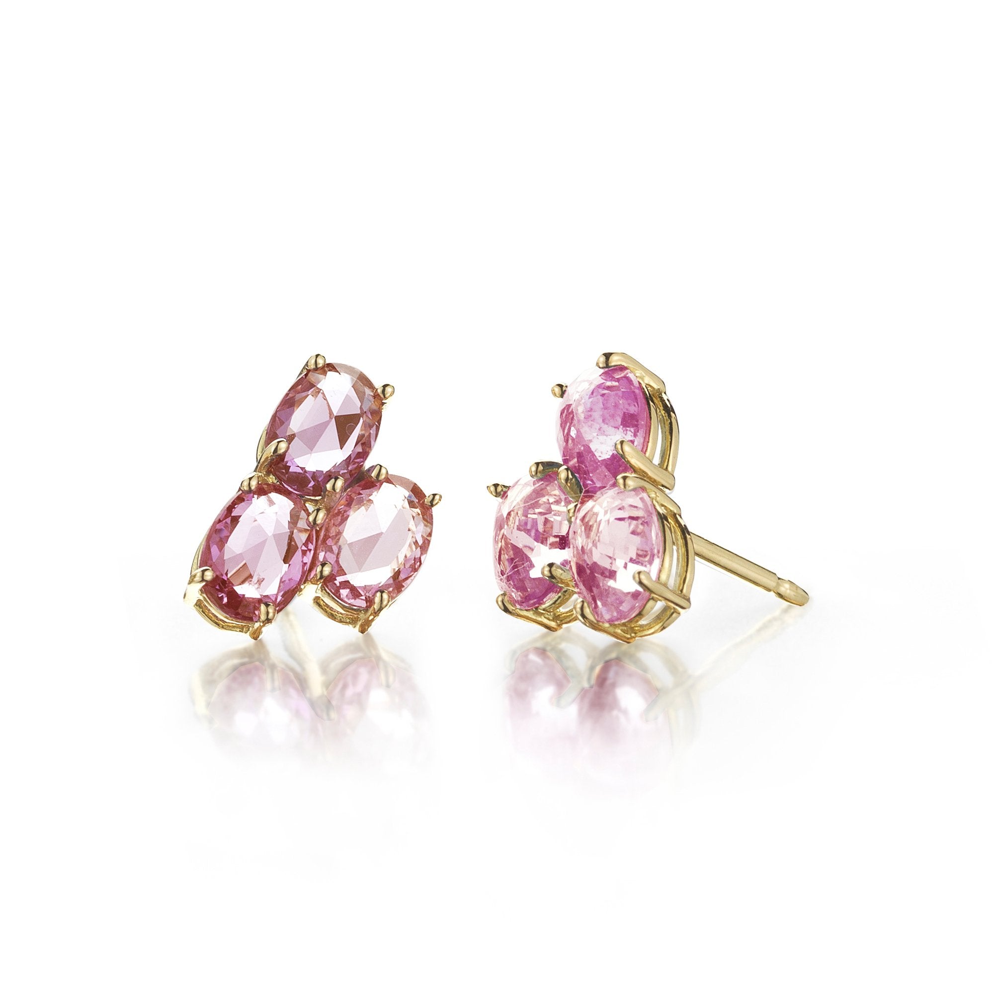 pink stud earrings