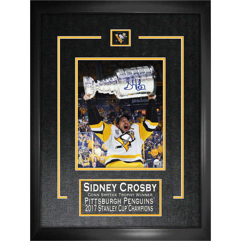 sidney crosby autographed jersey framed