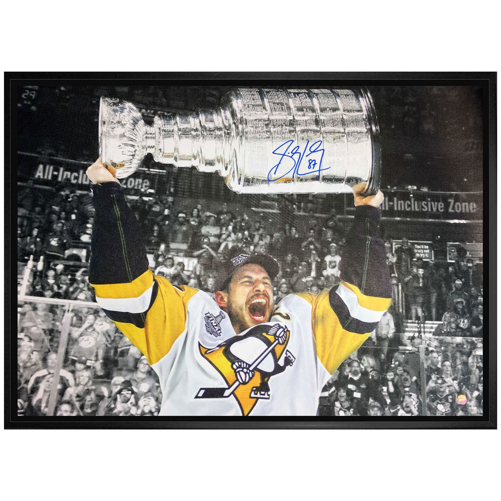 sidney crosby autographed jersey framed