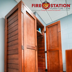 Fire Department Furniture Firehouse Collection™ Large Wardrobe Cherry Finish