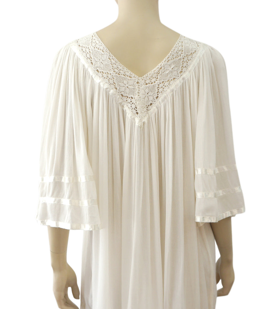 gauze swim cover up