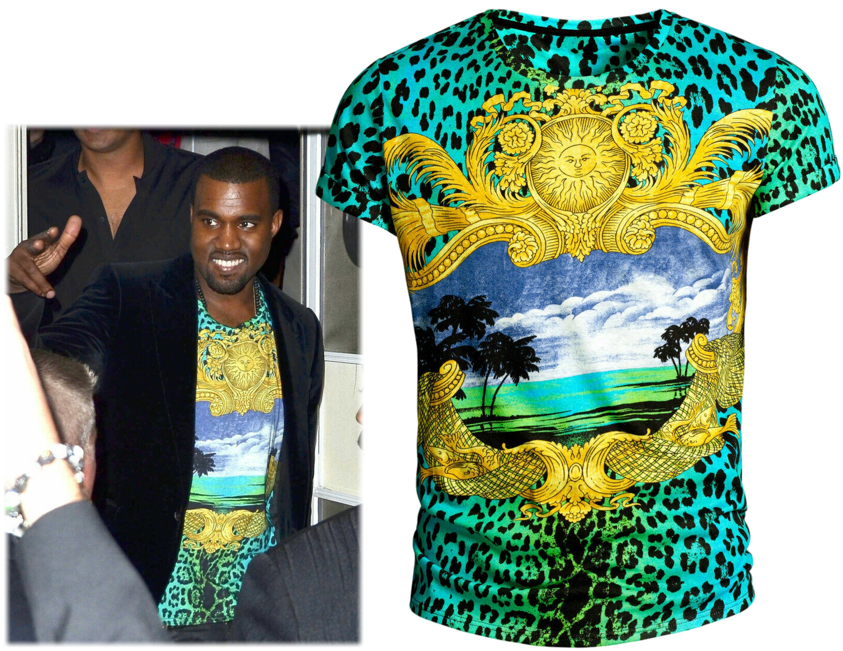versace cheetah print shirt