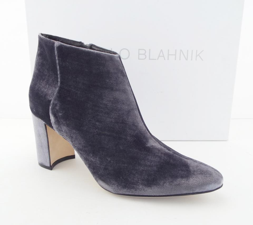 grey velvet ankle boots