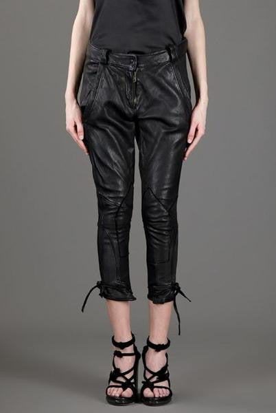 skinny leg leather pants