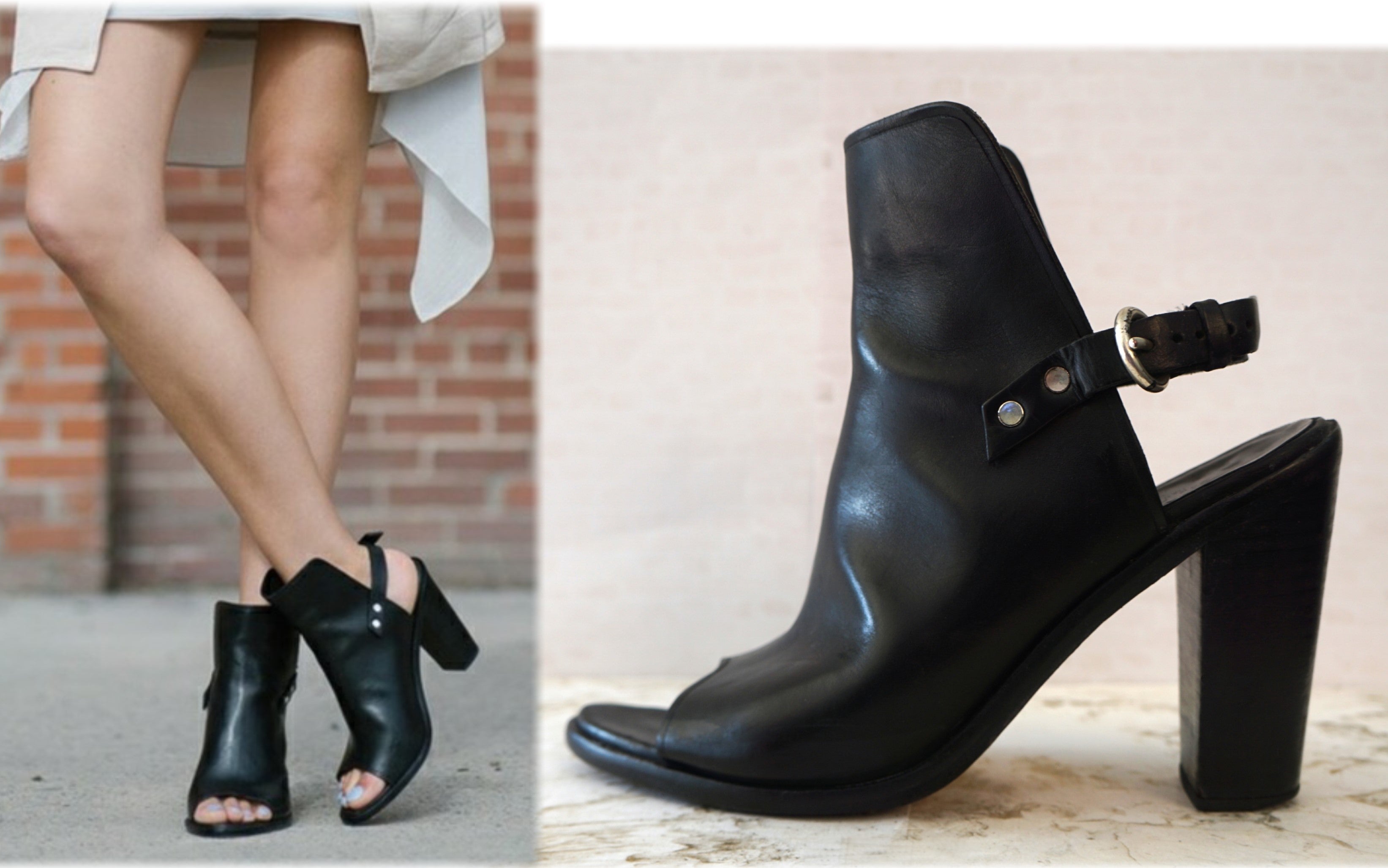 rag and bone open toe bootie