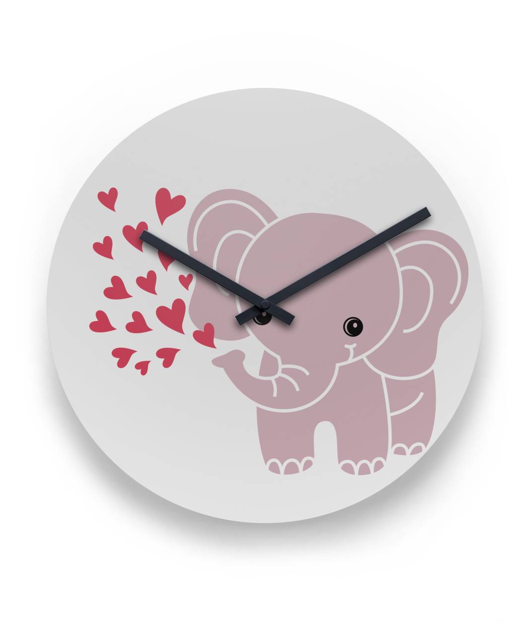 Baby Elephant Wall Clock With Hearts Rescue The Elephants