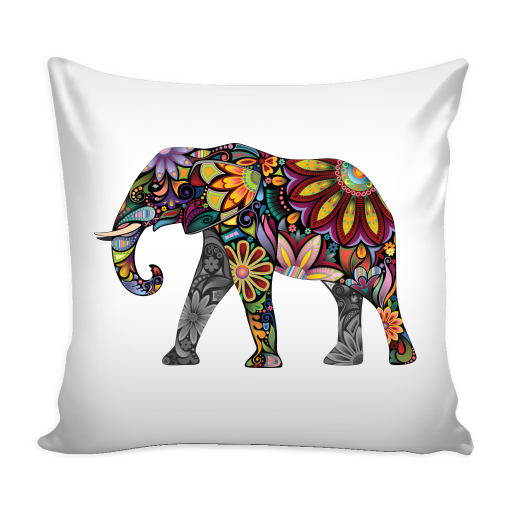 Colorful Elephant Art Pillow Case Rescue The Elephants   UTXYY4CKaFHDeVbg7Za5BKRjHHhSMK Front 2000x 