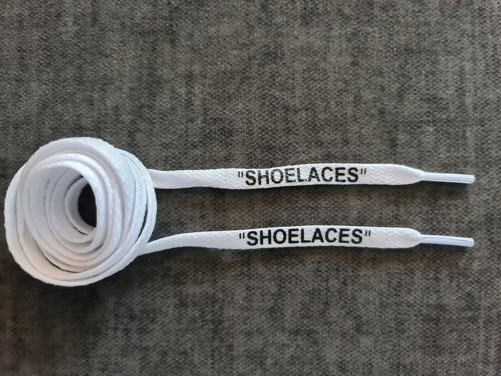 120cm Off-white 8mm Flat White 'Shoelace' – Lace Supply Co