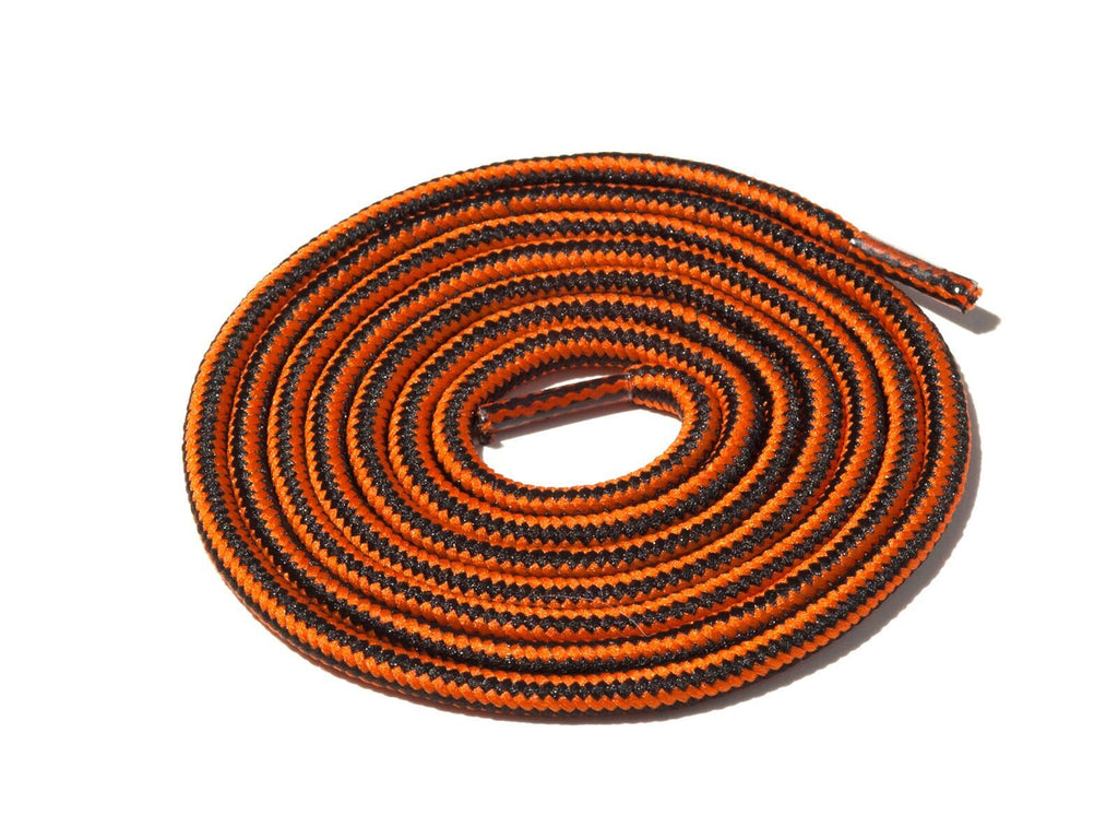 Black \u0026 Orange Striped Rope Laces 