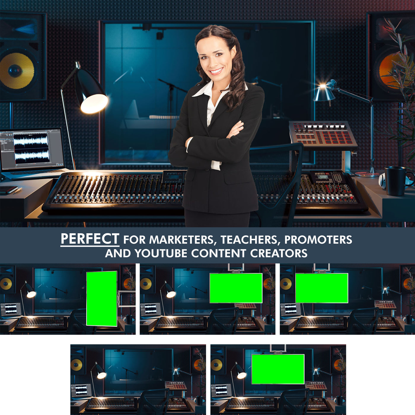 Modern Recording Studio HD / 4K Virtual Set – Virtual Set Lab