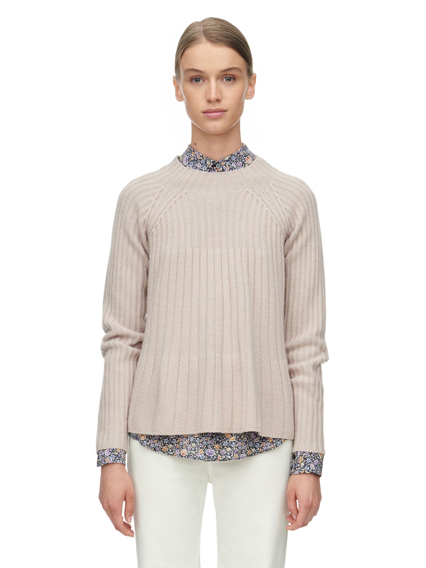 Rebecca Taylor Ribbed Swing Pullover Sweater | TILDEN