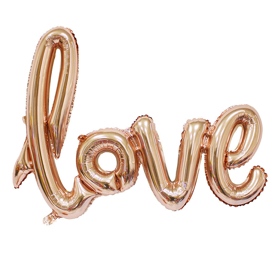 giant gold love balloons