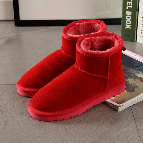 red ugg style boots