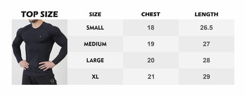 Under Armour - Size Chart 