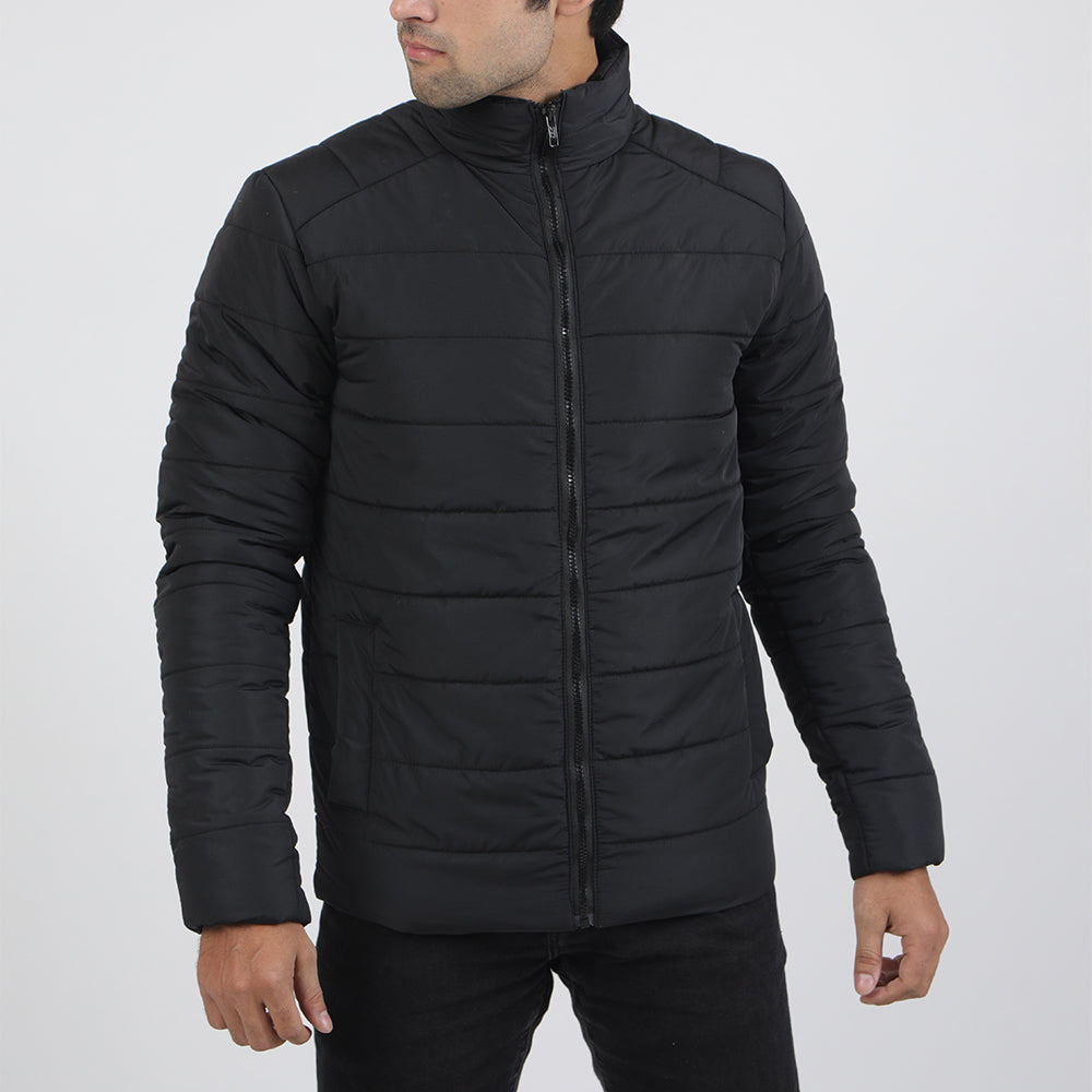 Download Black Premium Puffer Mock Neck Jacket