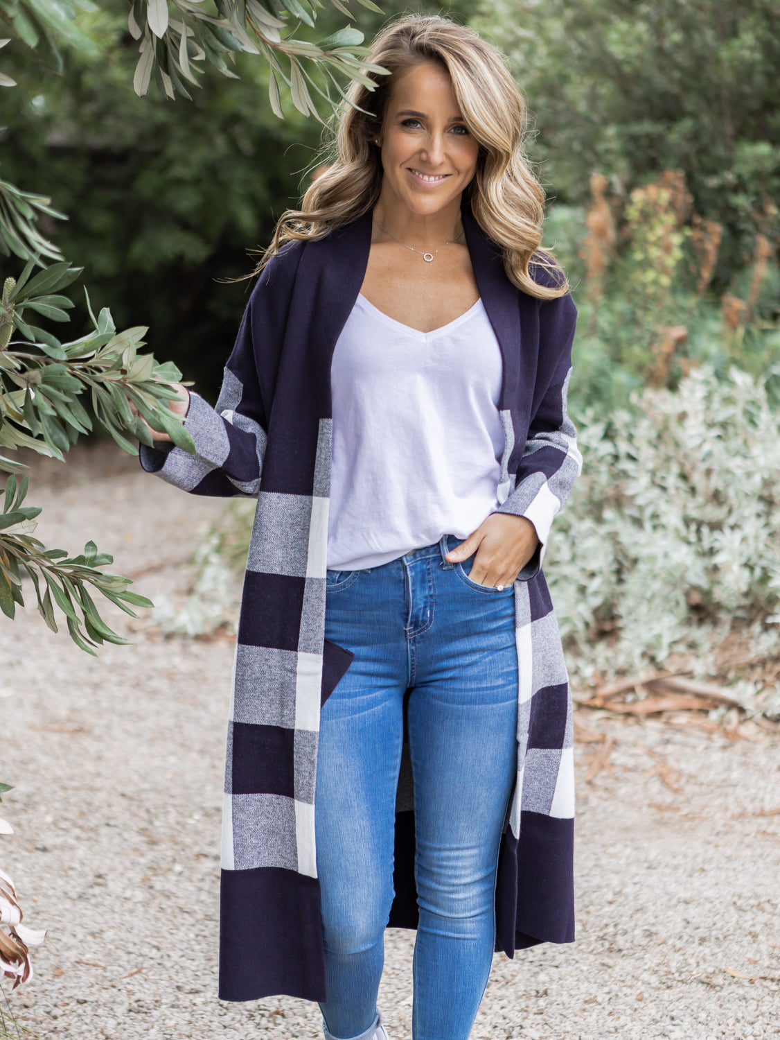 ST Moritz Cardigan - Indigo/Snow