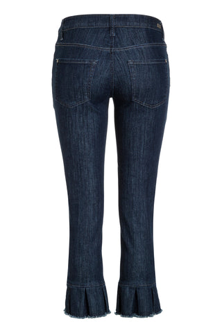 Cambio - Jeans med flæse 'Lucille' mørk denim –