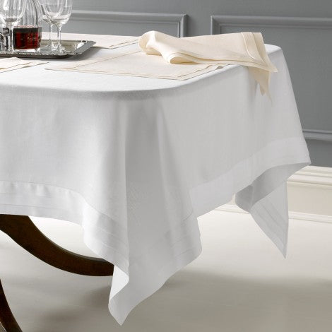 70 x 144 white tablecloth