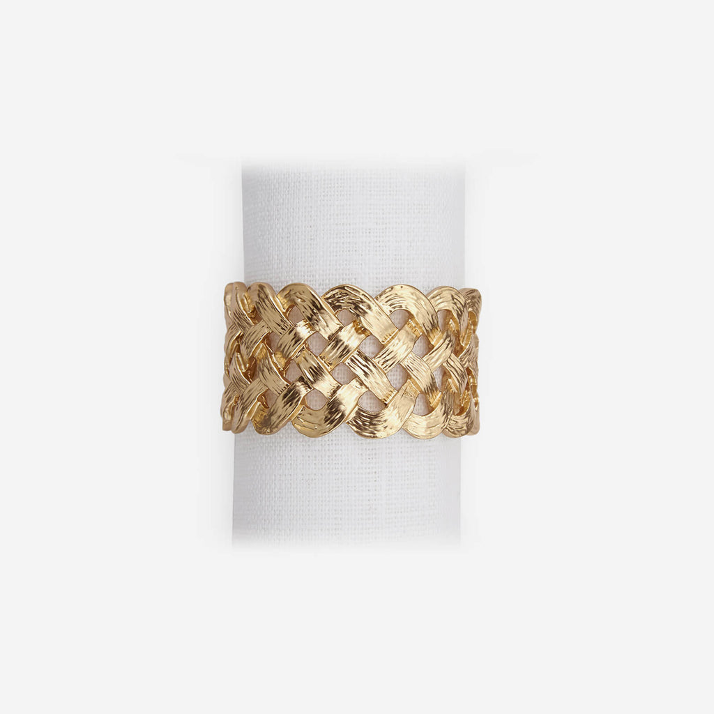 gold napkin rings animals