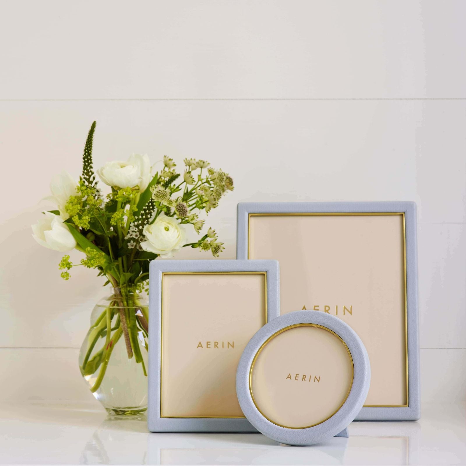 Bonadea Aerin Classic Shagreen Frame Blush