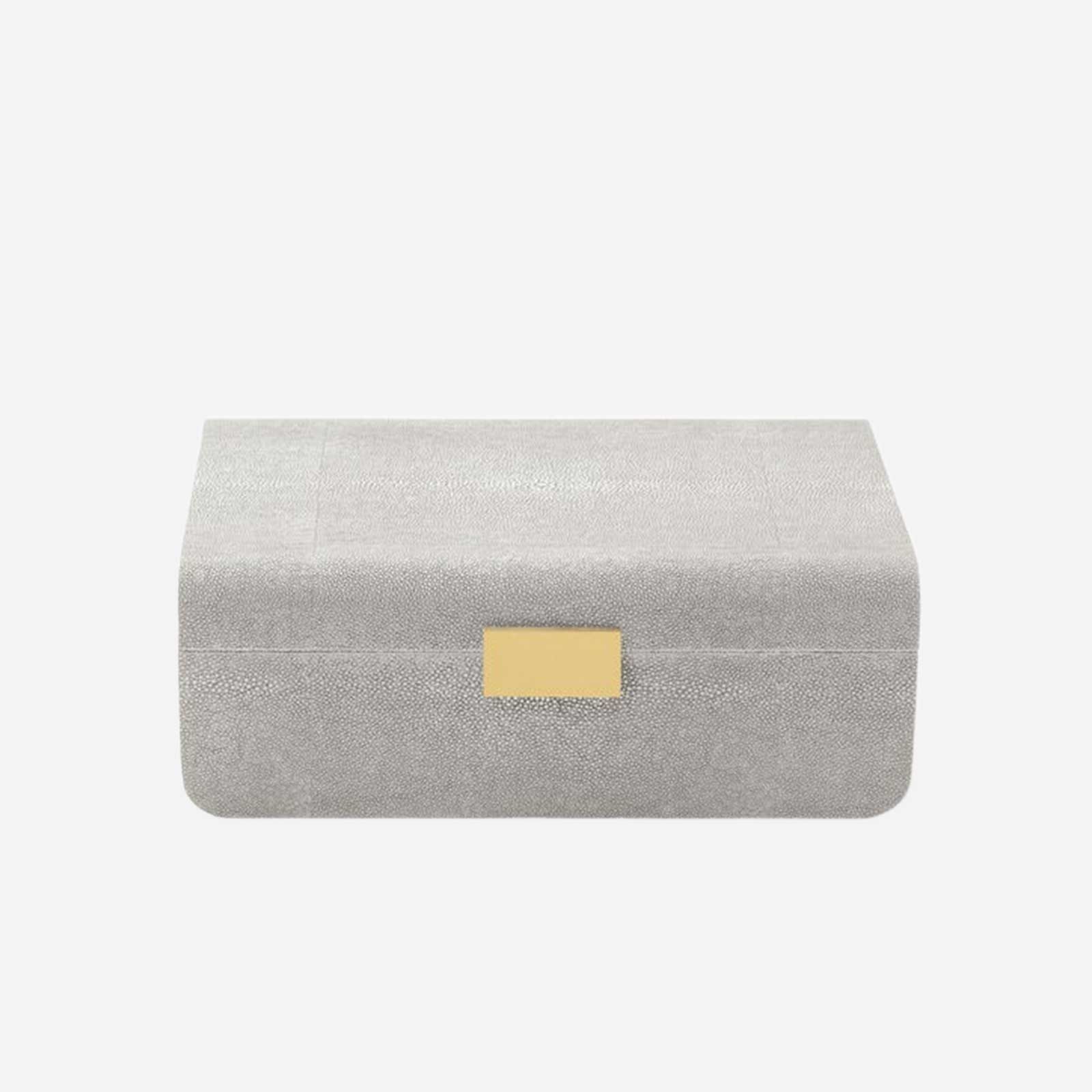 Modern Shagreen Small Jewellery Box Dove Bonadea