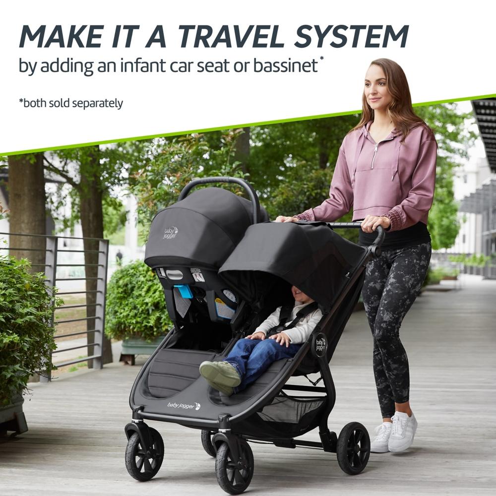 double stroller with infant seat