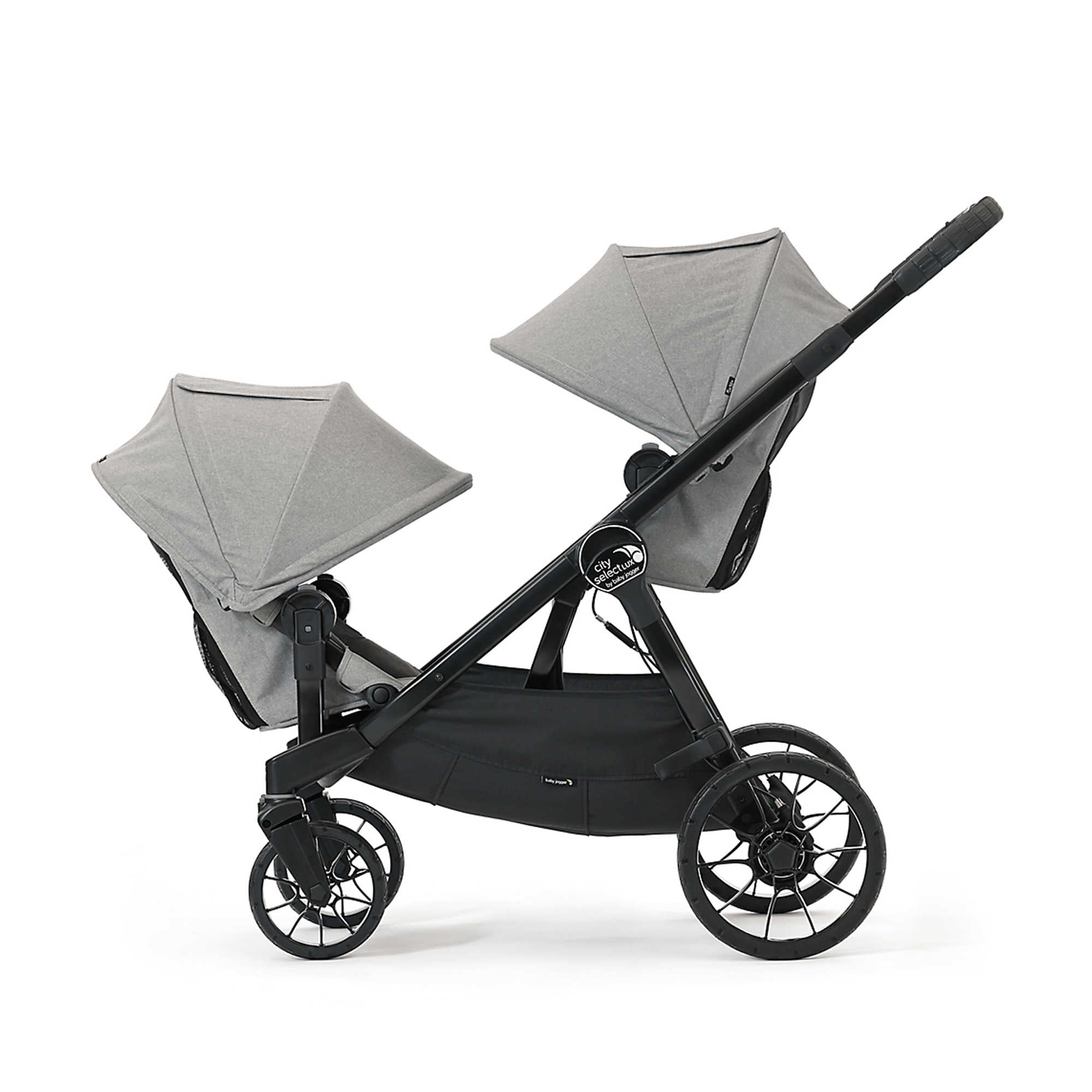 city select double stroller silver