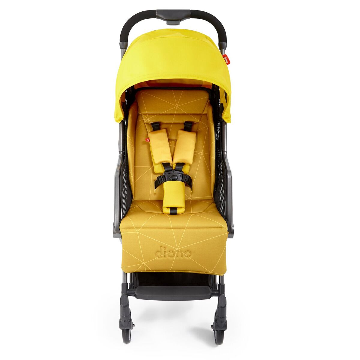 yellow car seat and stroller