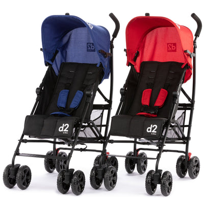 blue lightweight stroller