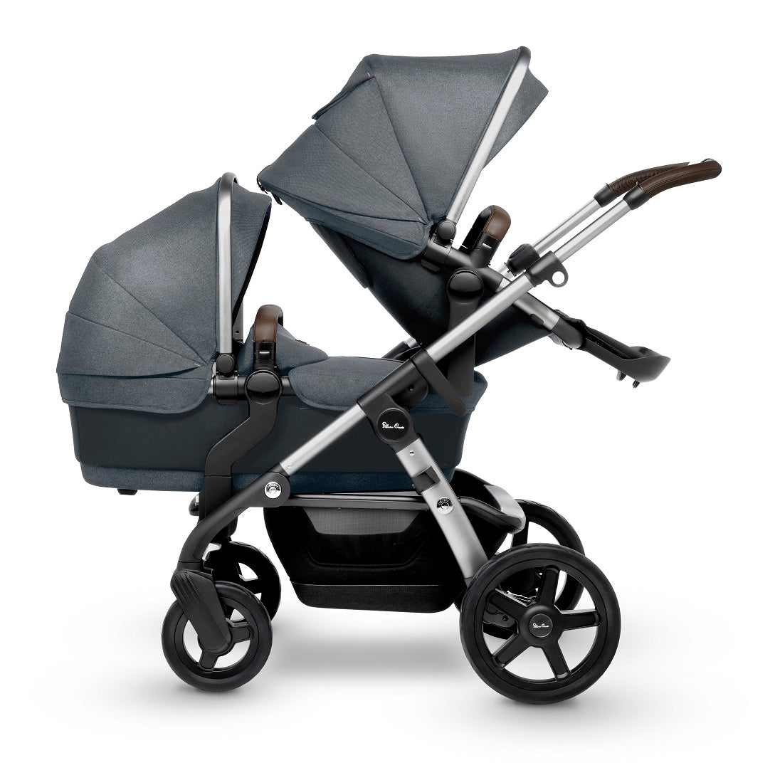 double pram with bassinet