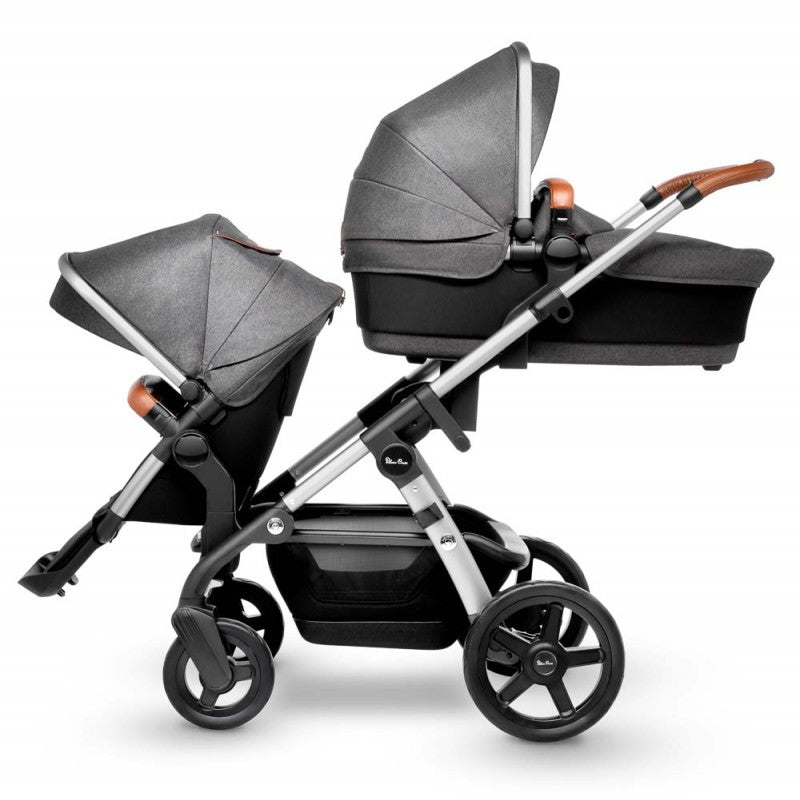 double pram with bassinet