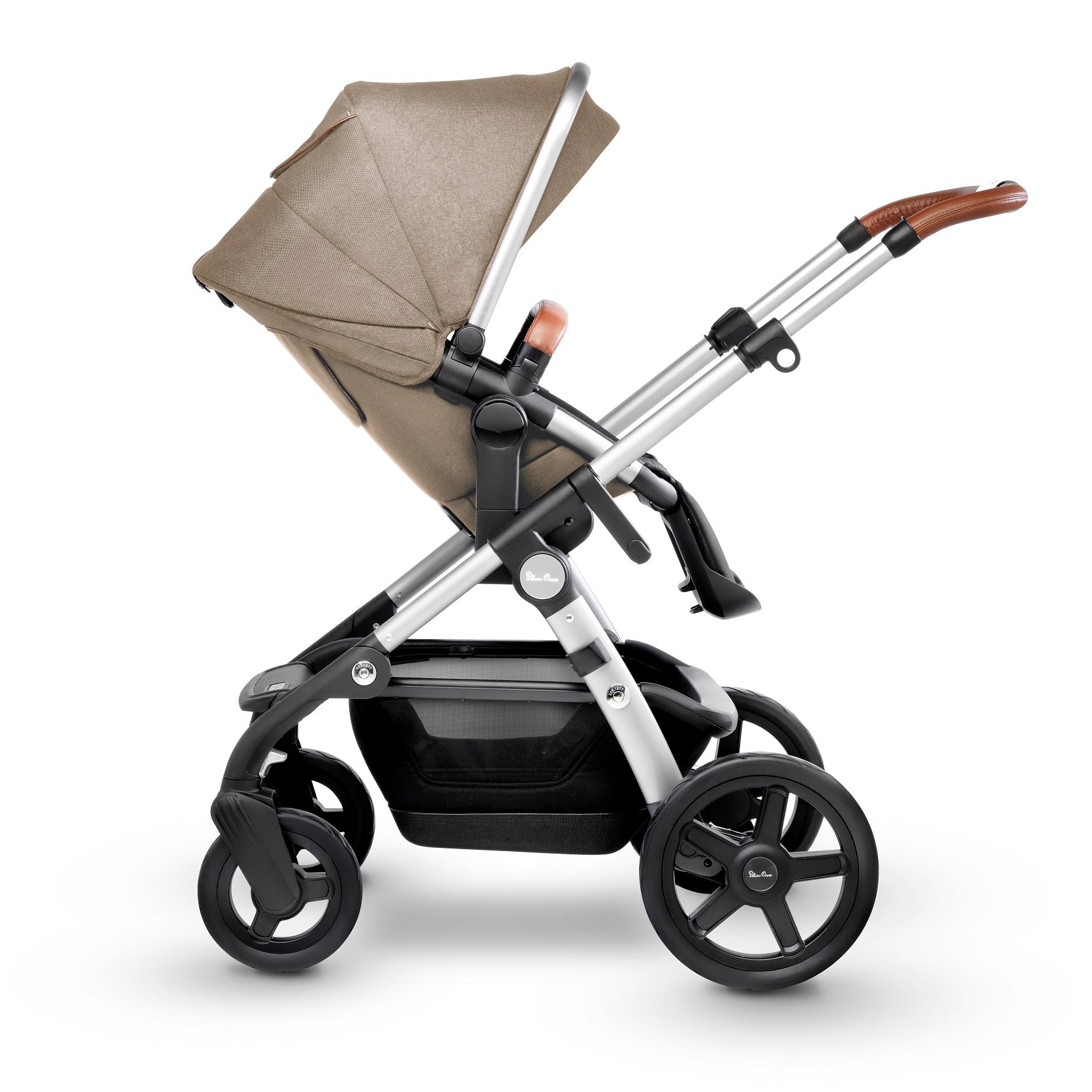 silver baby stroller