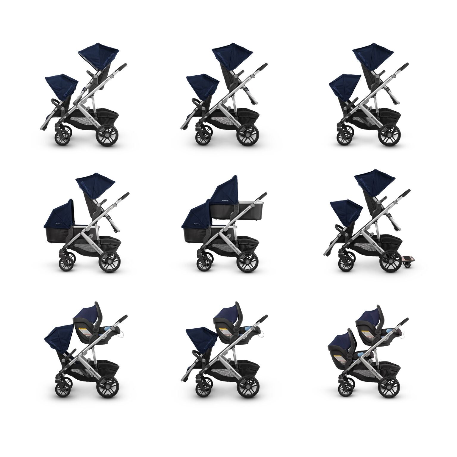 uppababy vista rumble seat configurations