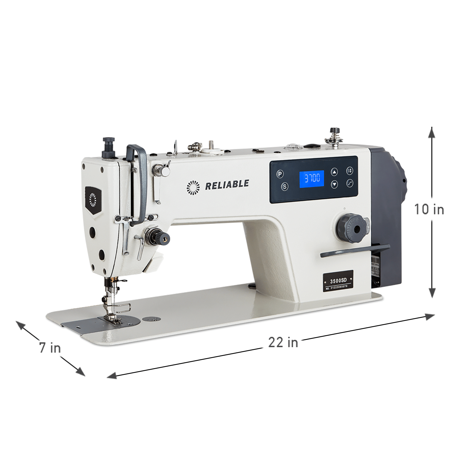 3300SD DIRECT DRIVE SINGLE NEEDLE SEWING MACHINE DIMENSIONS