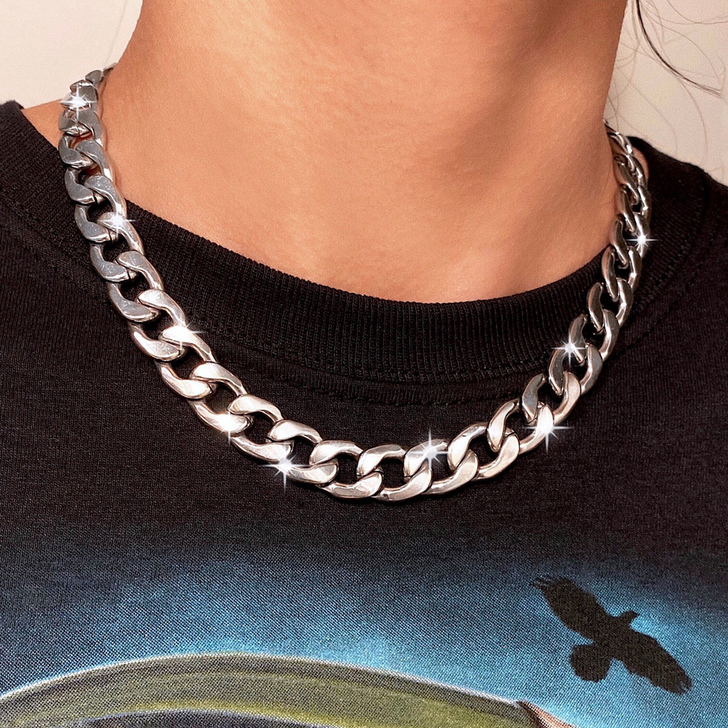 CHUNKY CURB NECKLACE – Cyberspace Shop