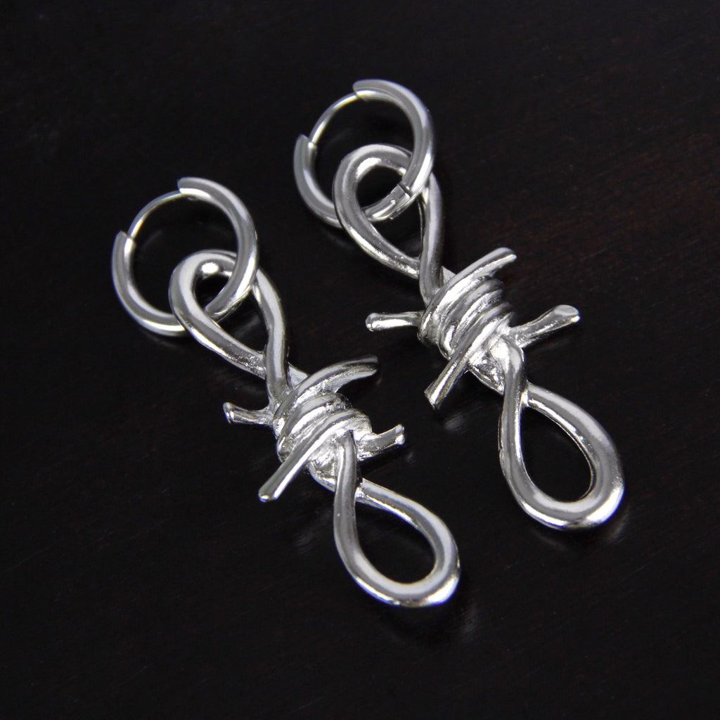 barbed wire earrings