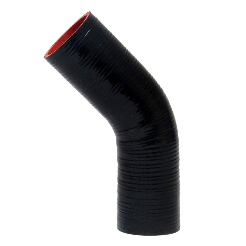 HPS 10 Leg Black 1/4 (6.5mm) ID 4Ply Elbow Silicone 45 Degree Couple -  BuildFastCar