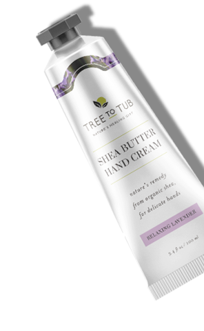 Slanted tube of Moisture Defense Non-Greasy Shea Butter Hand Cream - Lavender