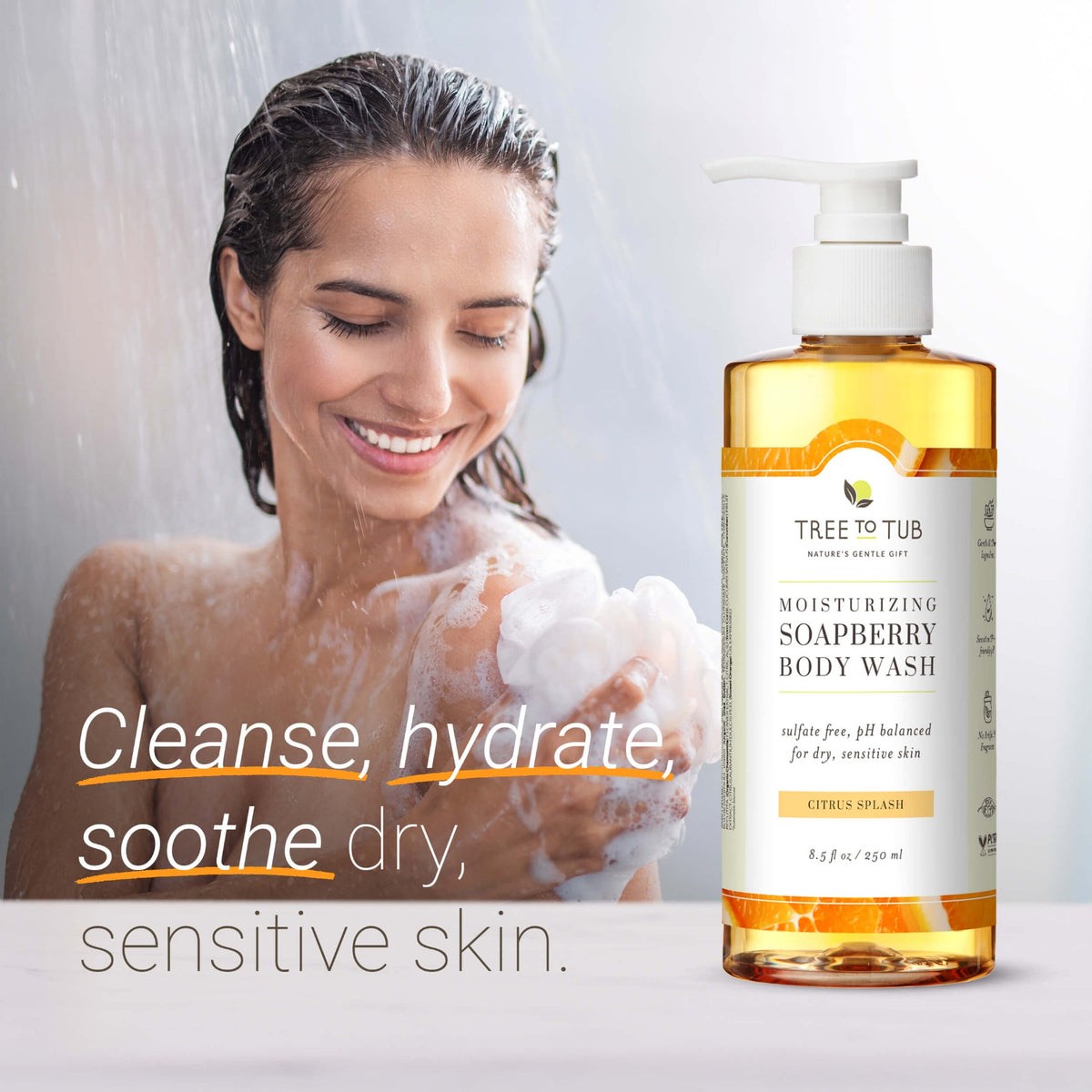 Vitamin C Body Wash for Sensitive Skin | Tree to Tub – Tree To Tub