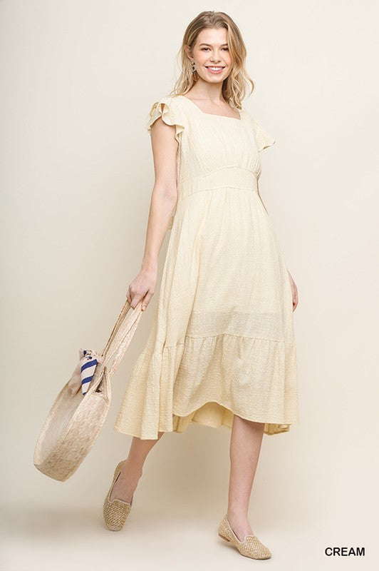 cream summer dress