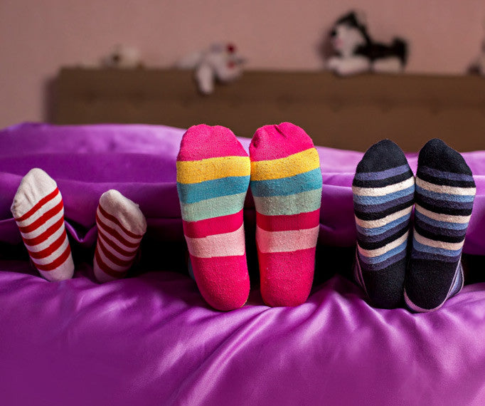 Women's Toe Socks Citrus Stripe Crew – Purple Doorknob