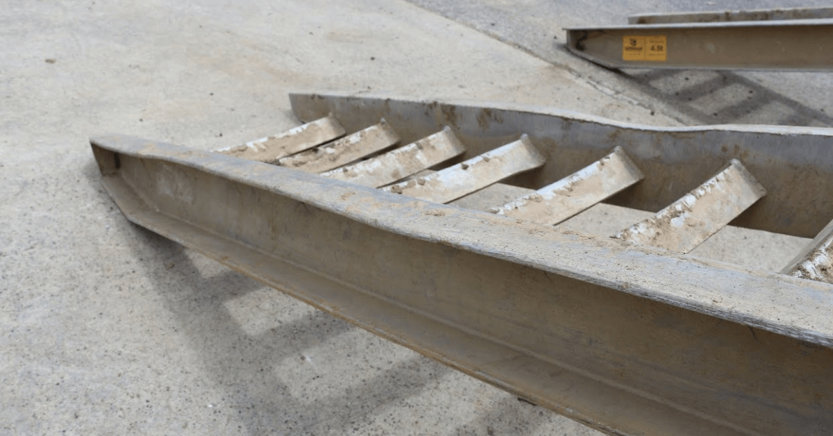used, damaged aluminium ramps