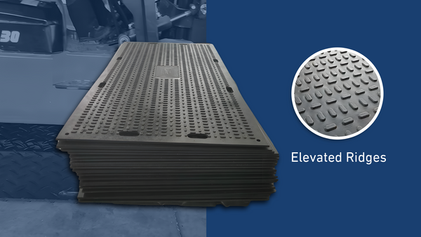 Elevated ridges pattern Heeve Traction Guard Vehicle Access Mat