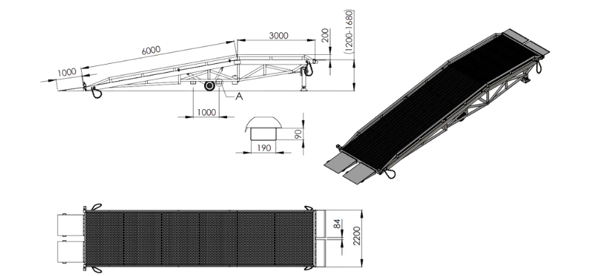 Heeve Hydraulic Yard Ramp Drawing